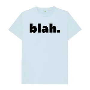 BLAH. T SHIRT Funny Crew Neck Text Tee Shirts American English printed niche T-Shirt Close fitting breathable trendy T-Shirt